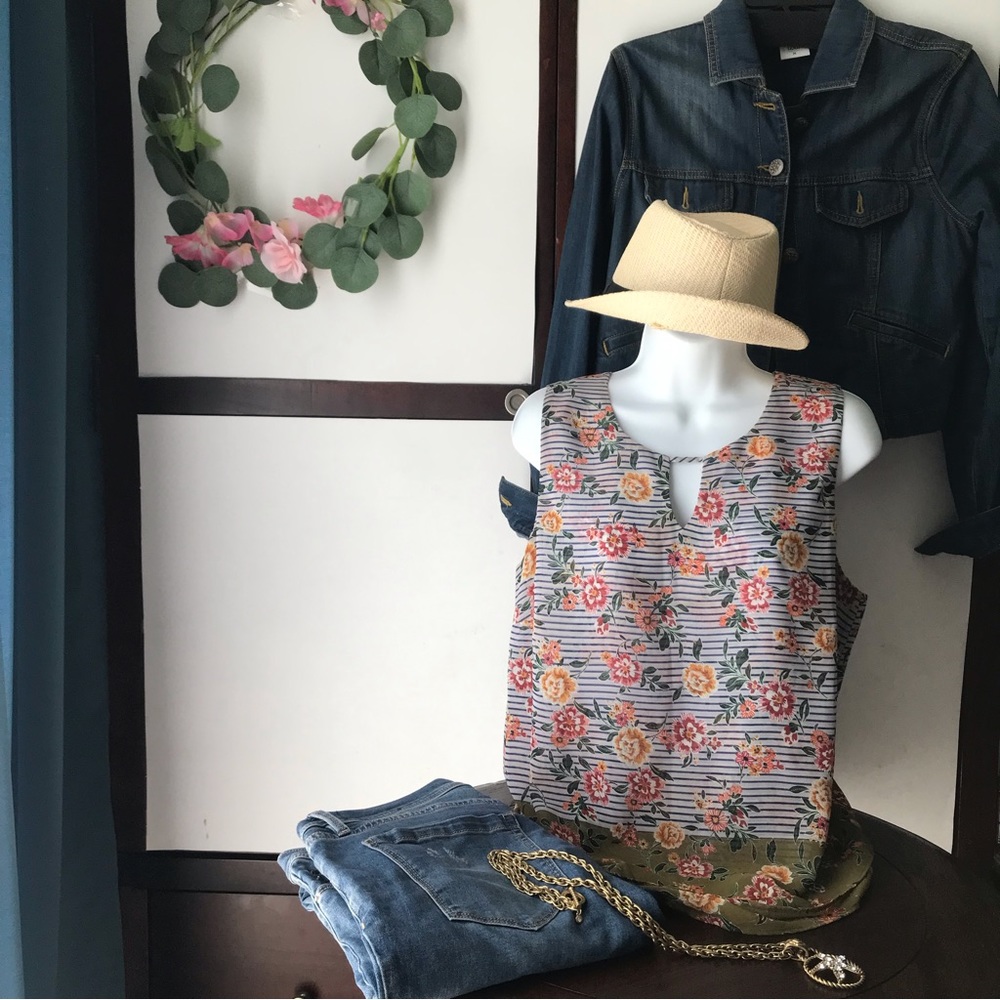 Cabi floral “Penelope top”